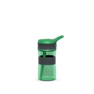 EEN drinking bottle 400ml anthracite gray / green tritan, PP, silicone