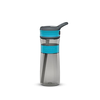 Drinking bottle EEN 600ml turquoise blue / gray tritan, PP, silicone