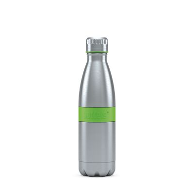 Botella para beber TWEE 500ml verde manzana acero inoxidable, PP, silicona