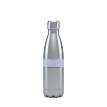 Gourde TWEE 500ml bleu lavande en acier inoxydable, PP, silicone