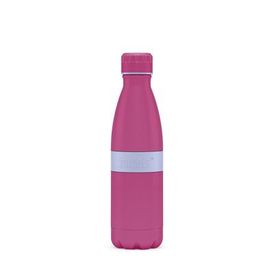 Trinkflasche TWEE+ 500ml Lavendelblau/Pink-Edelstahl, Pulverbeschichtung, PP, Silikon