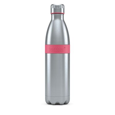 Drinking bottle TWEE 800ml raspberry red stainless steel, PP, silicone