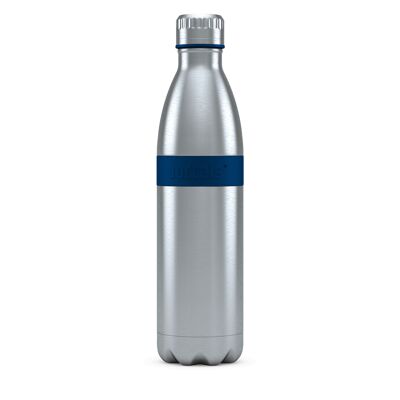 Botella para beber TWEE 800ml azul noche acero inoxidable, PP, silicona