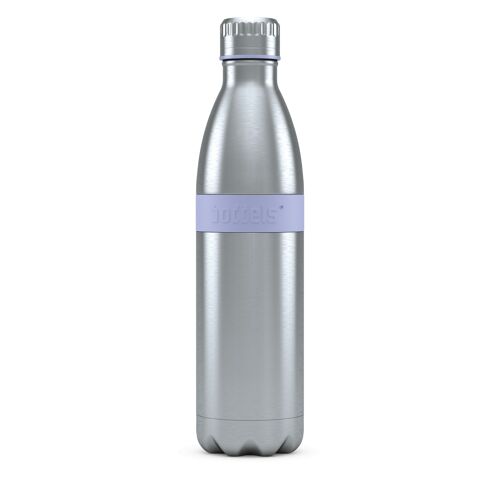 Trinkflasche TWEE 800ml Lavendelblau-Edelstahl, PP, Silikon