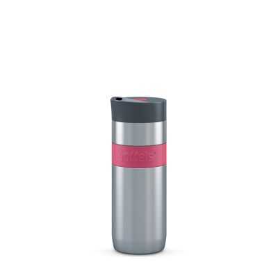 Thermo mug KOFFJE 370ml raspberry red stainless steel, PP, silicone
