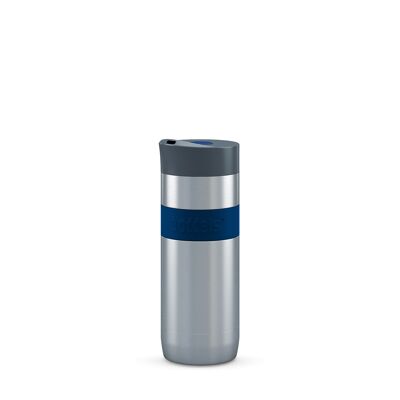 Taza termo KOFFJE 370ml azul noche acero inoxidable, PP, silicona