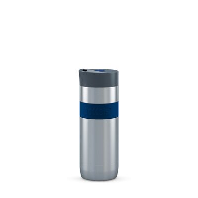 Mug thermo KOFFJE 370ml bleu nuit acier inoxydable, PP, silicone