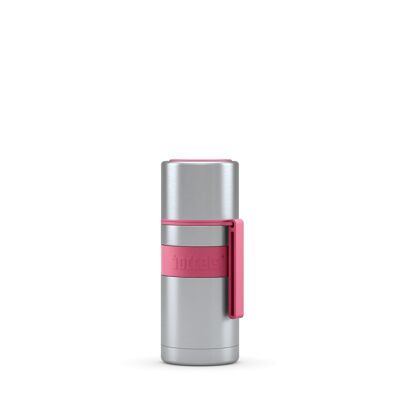 Vacuum flask HEET 350ml raspberry red stainless steel, PP, silicone