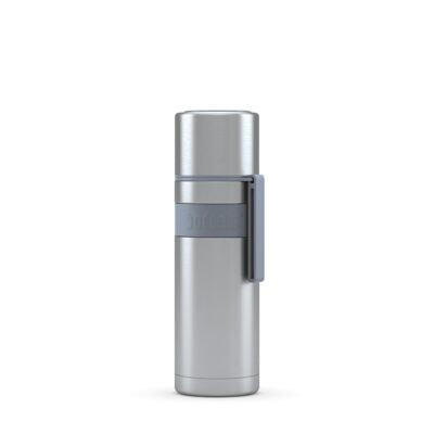 Flacon isotherme HEET 500ml Inox gris clair, PP, silicone