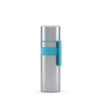 Vacuum flask HEET500ml turquoise blue stainless steel, PP, silicone