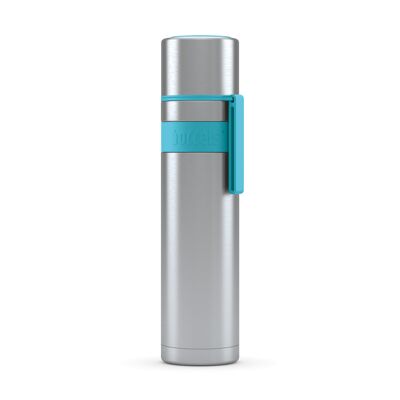 Vacuum flask HEET 700ml turquoise blue stainless steel, PP, silicone
