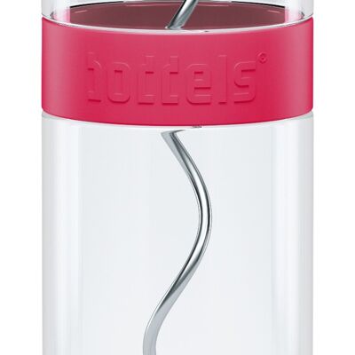 Carafe en verre SUND 1.100ml verre borosilicaté rouge framboise, inox, PP, silicone