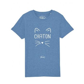 Tee-shirt Chaton bleu