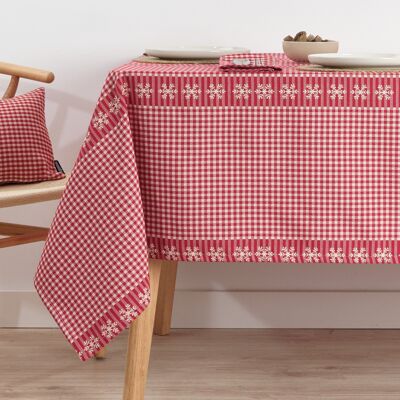 Reversible jacquard stain-resistant tablecloth 33739B