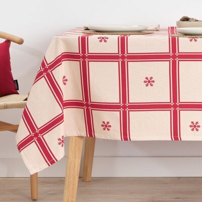 Reversible jacquard stain-resistant tablecloth 33742E