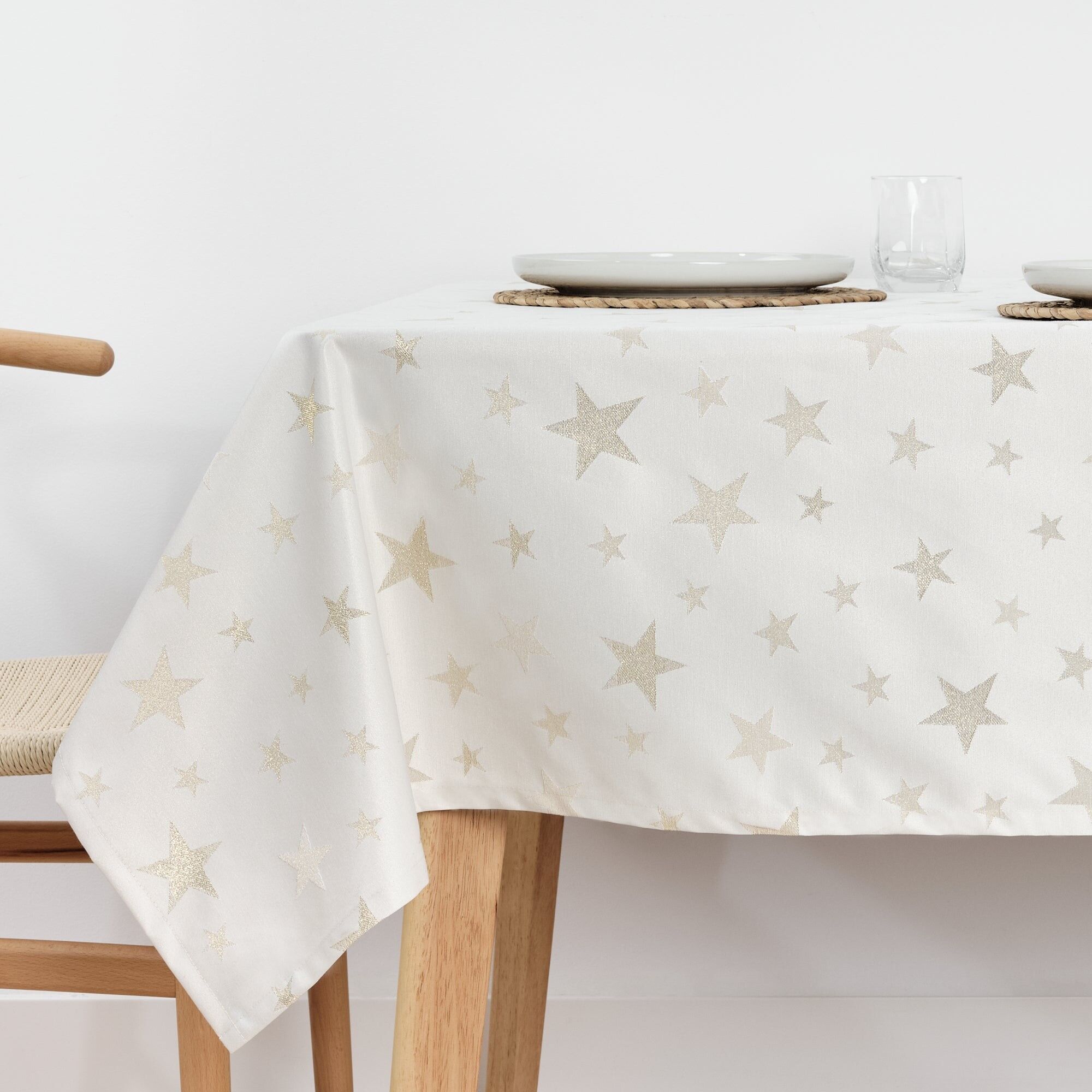 Mantel de tela jacquard hilo dorado PSC4736A