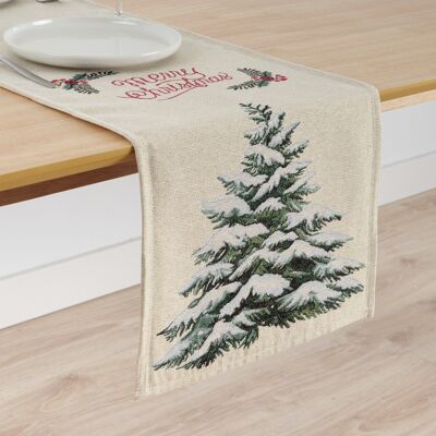 Camino de mesa jacquard 33840 BEIG 45x140 cm