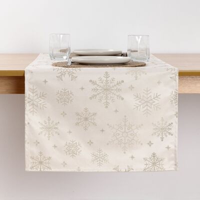 Runner da tavolo jacquard con filo oro PSC4821 45x140 cm