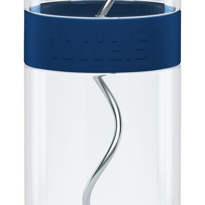 Glass carafe SUND 1.100ml night blue borosilicate glass, stainless steel, PP, silicone