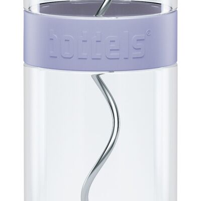 Carafe en verre SUND 1.100ml verre borosilicaté bleu lavande, acier inoxydable, PP, silicone