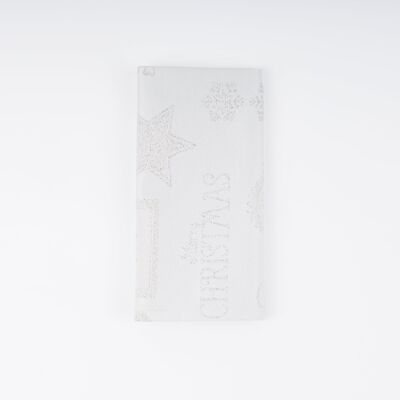 Confezione da 2 tovaglioli jacquard in filo d'argento PSC4732A 45x45 cm