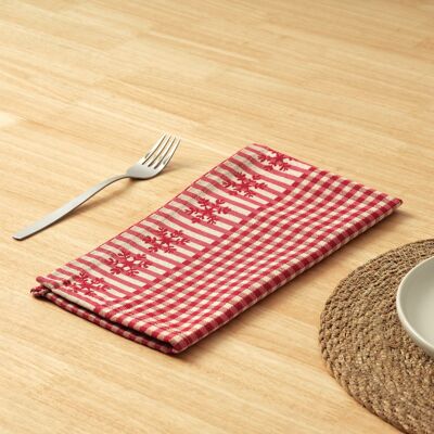 Pack of 2 reversible jacquard napkins 33739B 30x40 cm