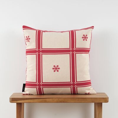 Reversible jacquard cushion cover 45x45 cm 33742E