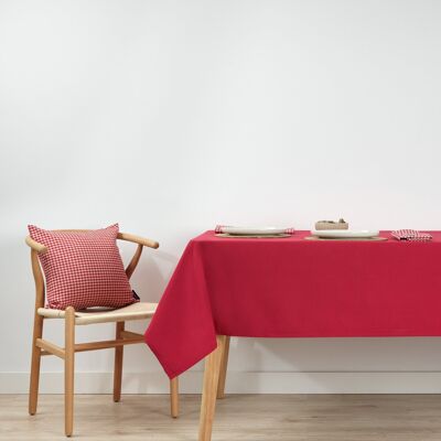 Tovaglia jacquard antimacchia reversibile TINTA UNITA ROSSA