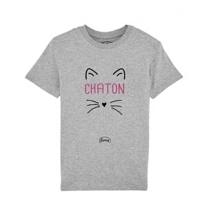 Tee-shirt Chaton gris chiné