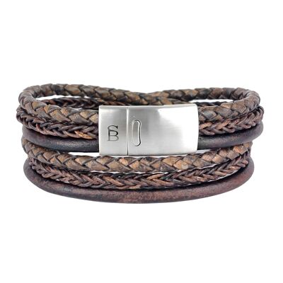 Leather Bracelet Bonacci - Dark Brown