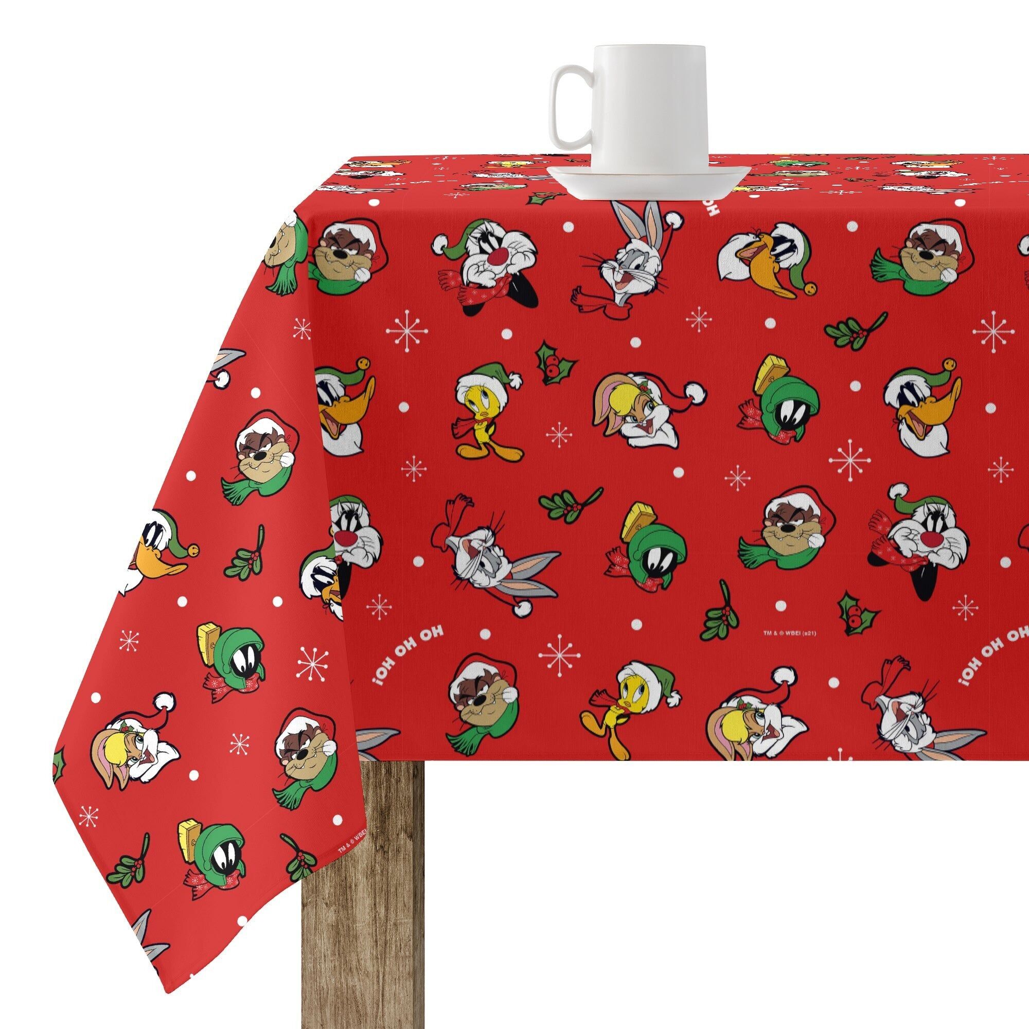 Tovaglia antimacchia natalizia Looney Tunes 01