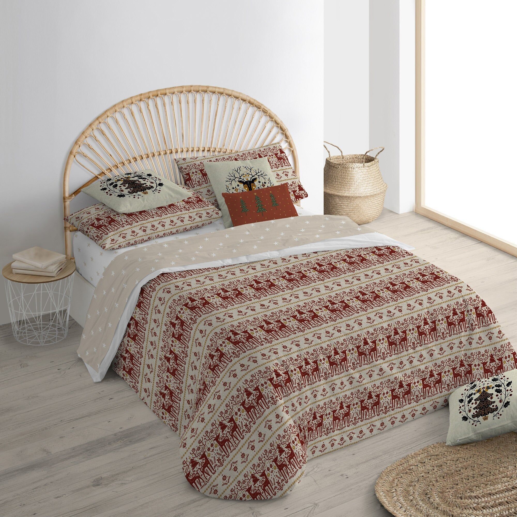 Set copripiumino Merry Christmas 21 pezzi 100% cotone