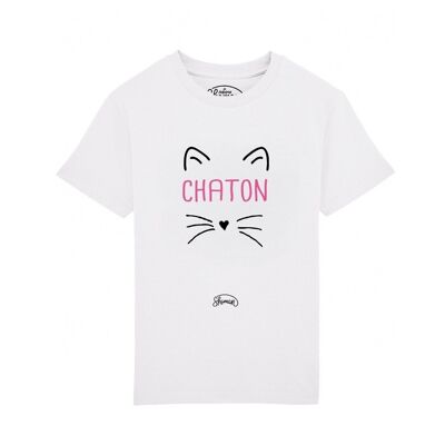 White kitten t-shirt