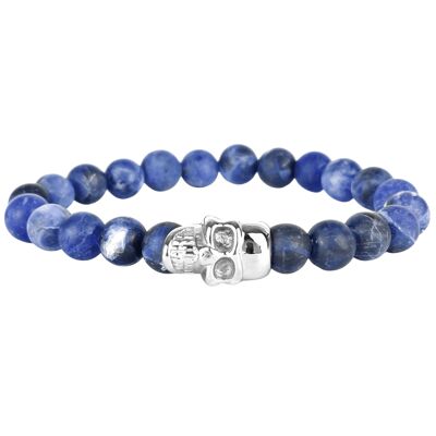 Stones Bracelet Skull - Matt Navy