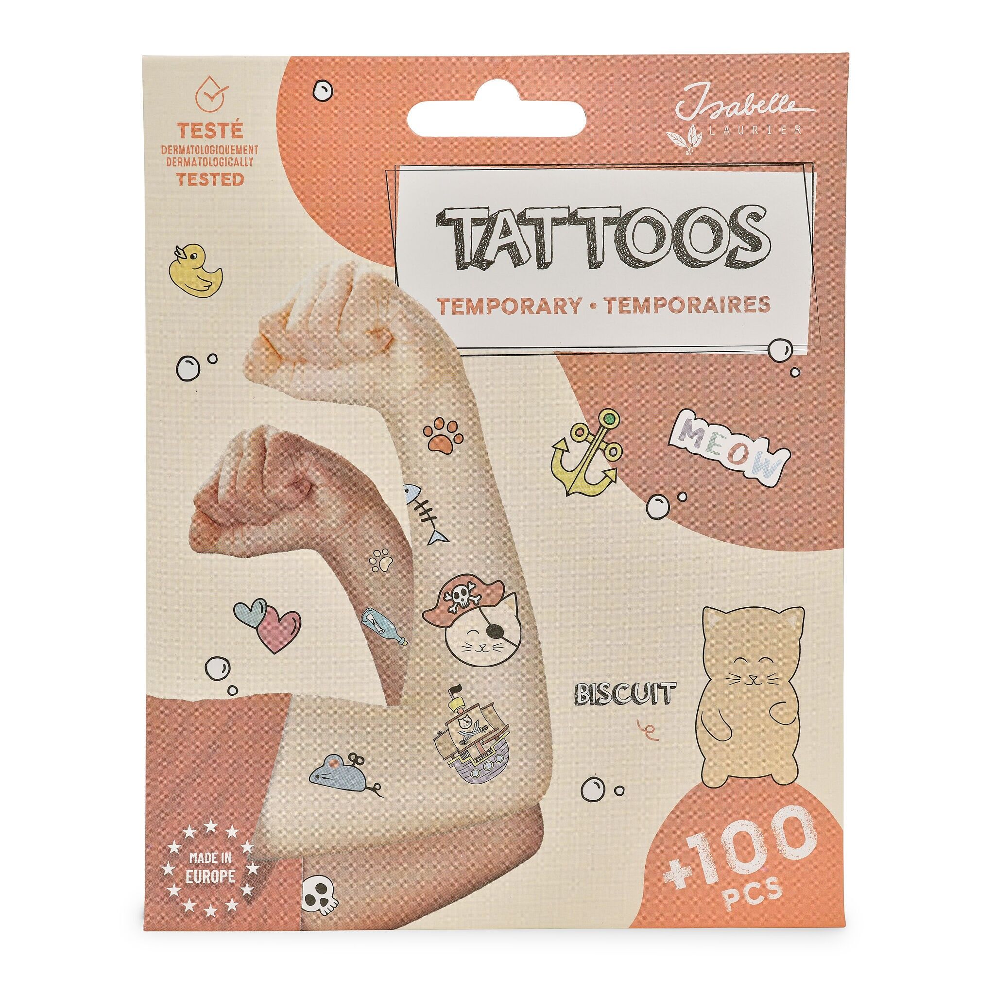 Temporary Tattoos - Biscuit the Cat - 4 Sheets with Over 100 Tattoos - 20101