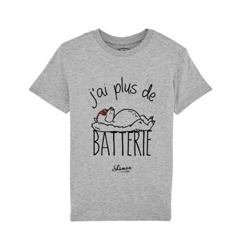 Tee-shirt Batterie gris chiné