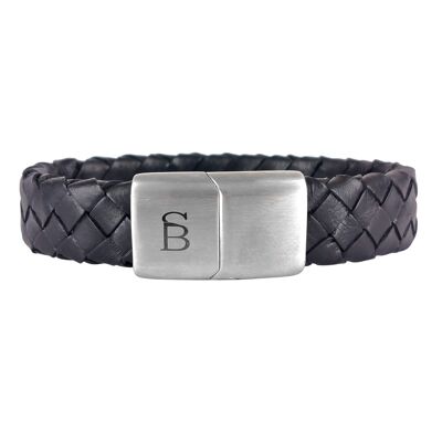 Leather Bracelet Preston - Matt Black