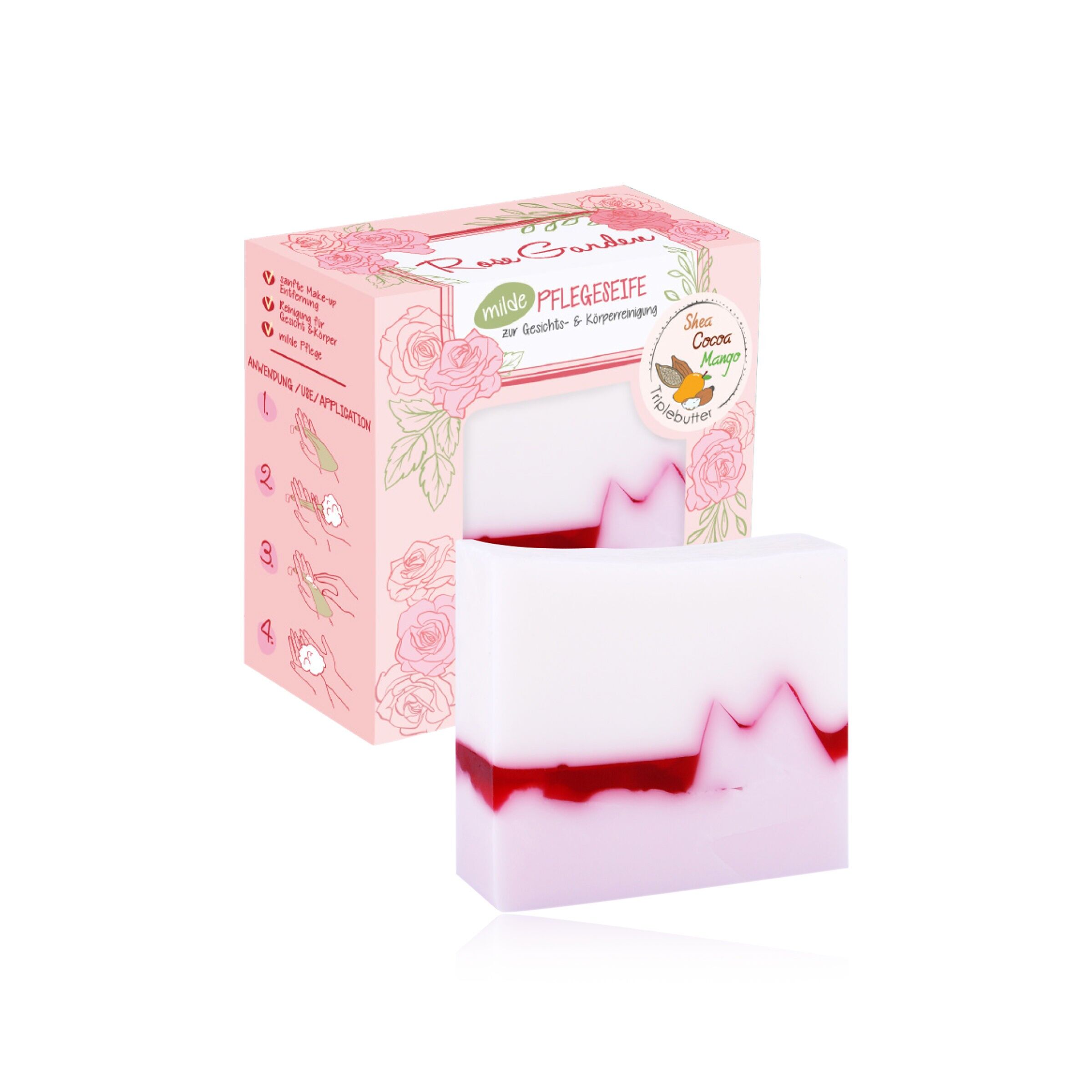 Rose Garden care soap - with delicate floral rose