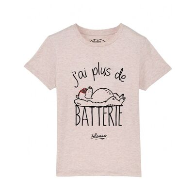 Heather pink Battery t-shirt