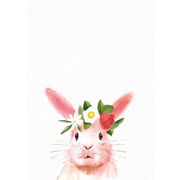 Affiche - Couronne de lapin - Carré (20 x 20 cm) 2