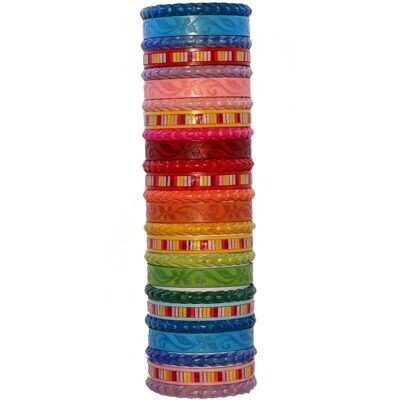 Bracelets in various colors, handmade in synthetic leather in various colors