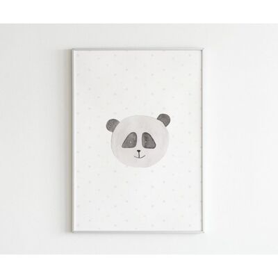 Poster - Panda watercolor - Square (20 x 20 cm)