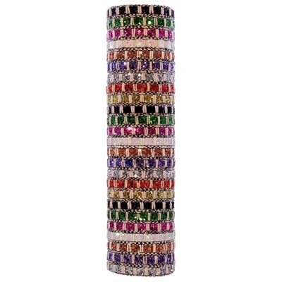 Bracelets faits main en similicuir et paillettes de différentes couleurs
