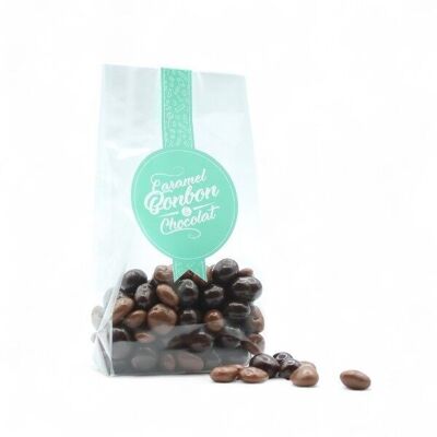 BOLSA DE PASAS DE CHOCOLATE CON LECHE Y NEGRO - Caja de 6 bolsas de 125 g