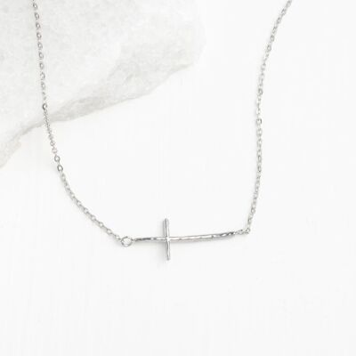 Collier Croix Radieuse en Argent