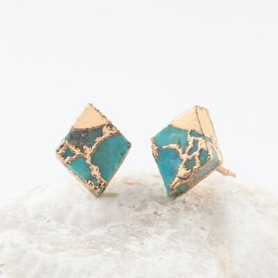 Pendientes de diamantes y turquesa Desert Bloom
