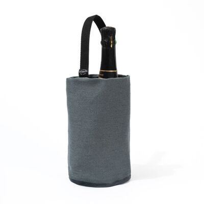 Enfriador de vino y portabotellas de lino gris - Fresh Baladeur Linen Grey