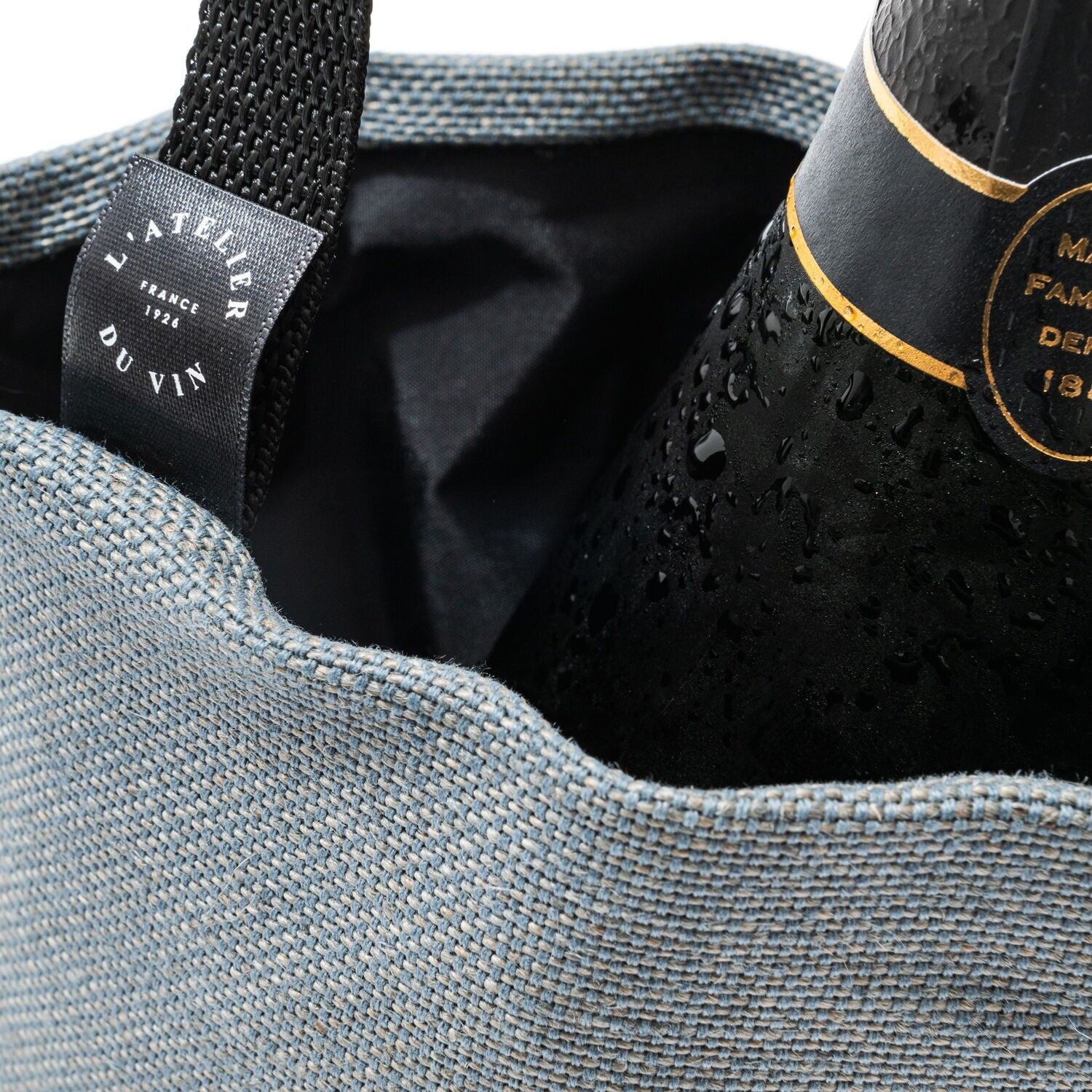 Rafraîchisseur et porte-bouteille de vin lin gris - Fresh Baladeur Lin Gris