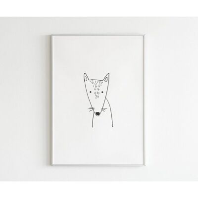 Poster - Fox - A5 (21 x 14.8 cm)