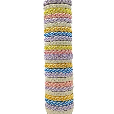 Braccialetti intrecciati e incisi a mano in pelle sintetica nei colori speciali nero e marrone